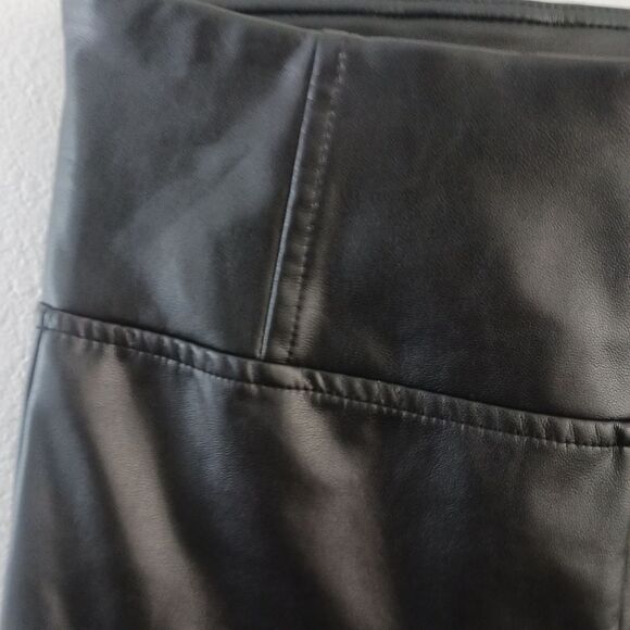 Laundry By Shelli Segal Women's Pull On Leather Pants Black Size S - Picture 5 of 9